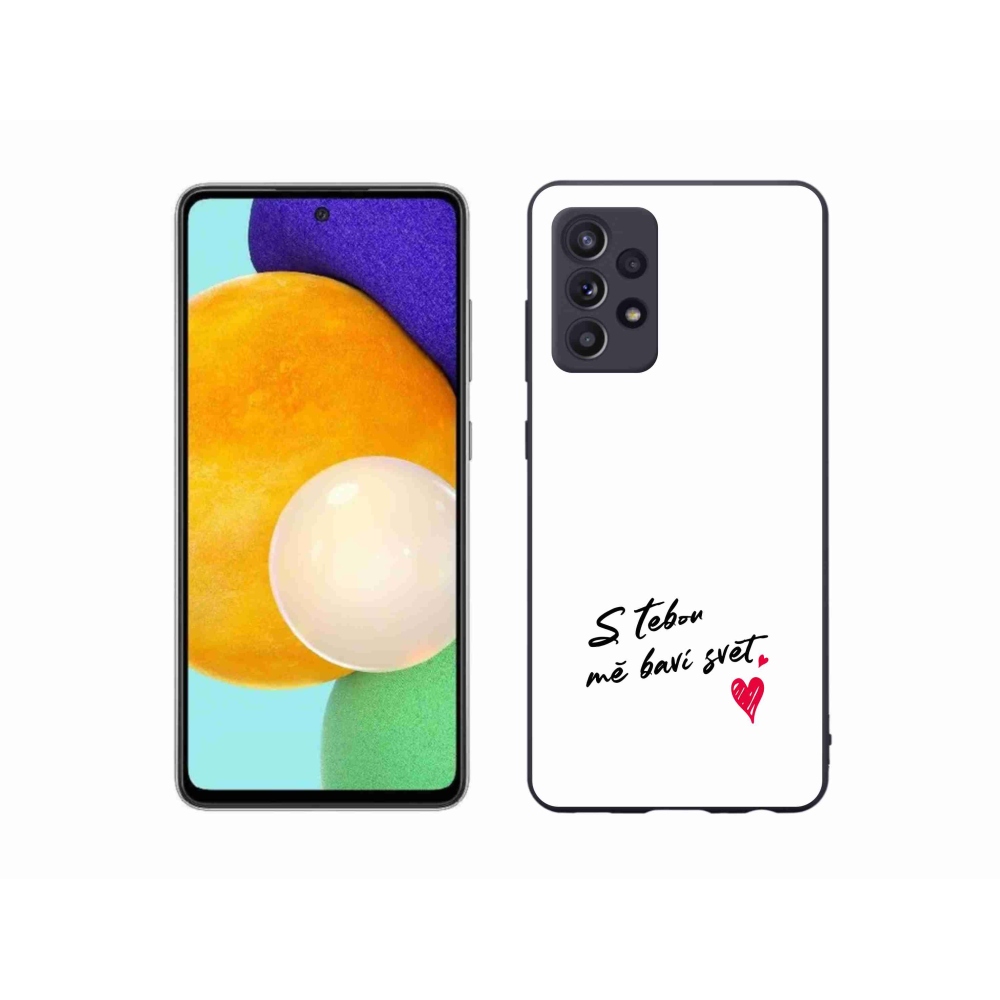 Gél borító mmCase Samsung Galaxy A52/A52 5G - szerelem szöveg 1 fehér háttér