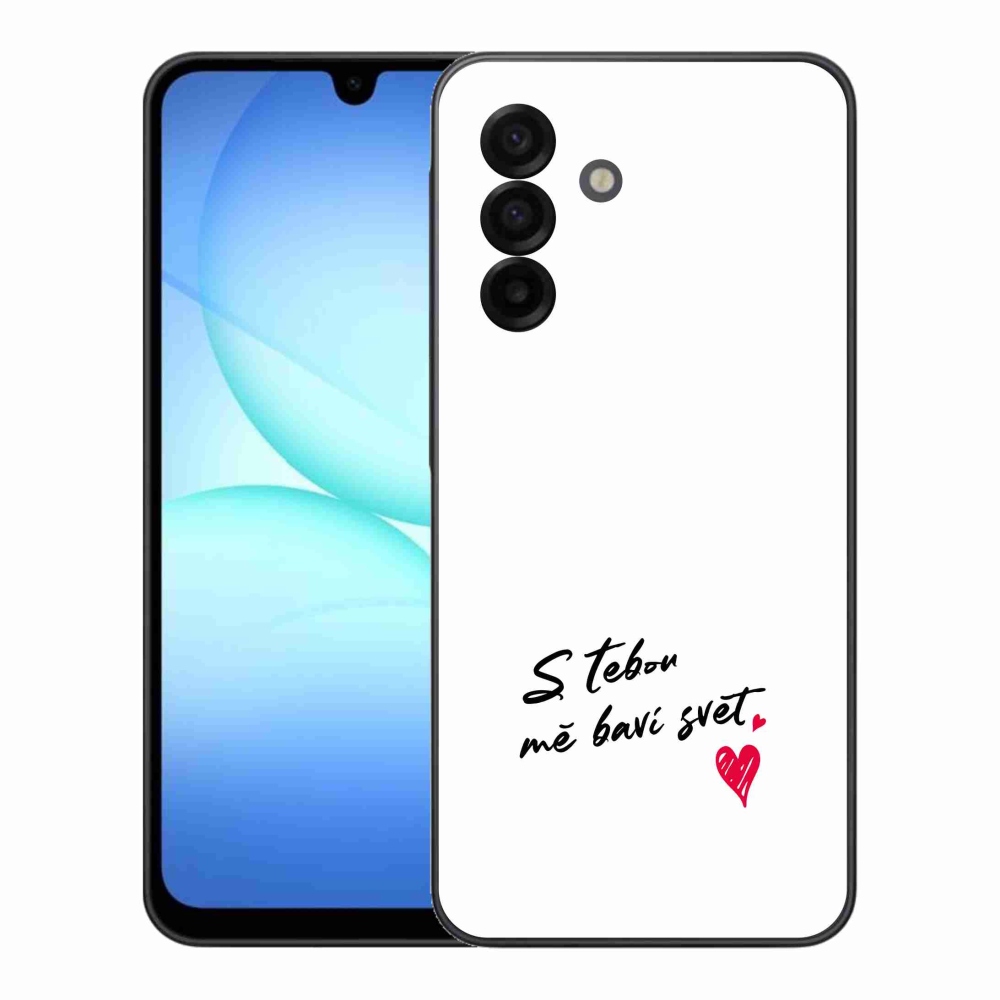 Gél borító mmCase Samsung Galaxy A17 4G/5G - szerelmes szöveg 1 fehér háttér