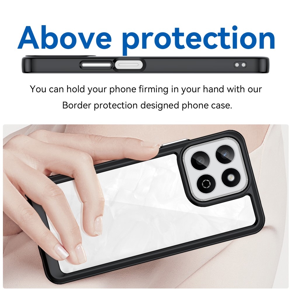 Gél tok fix hátlappal Honor 200 Smart 5G készülékhez - fekete