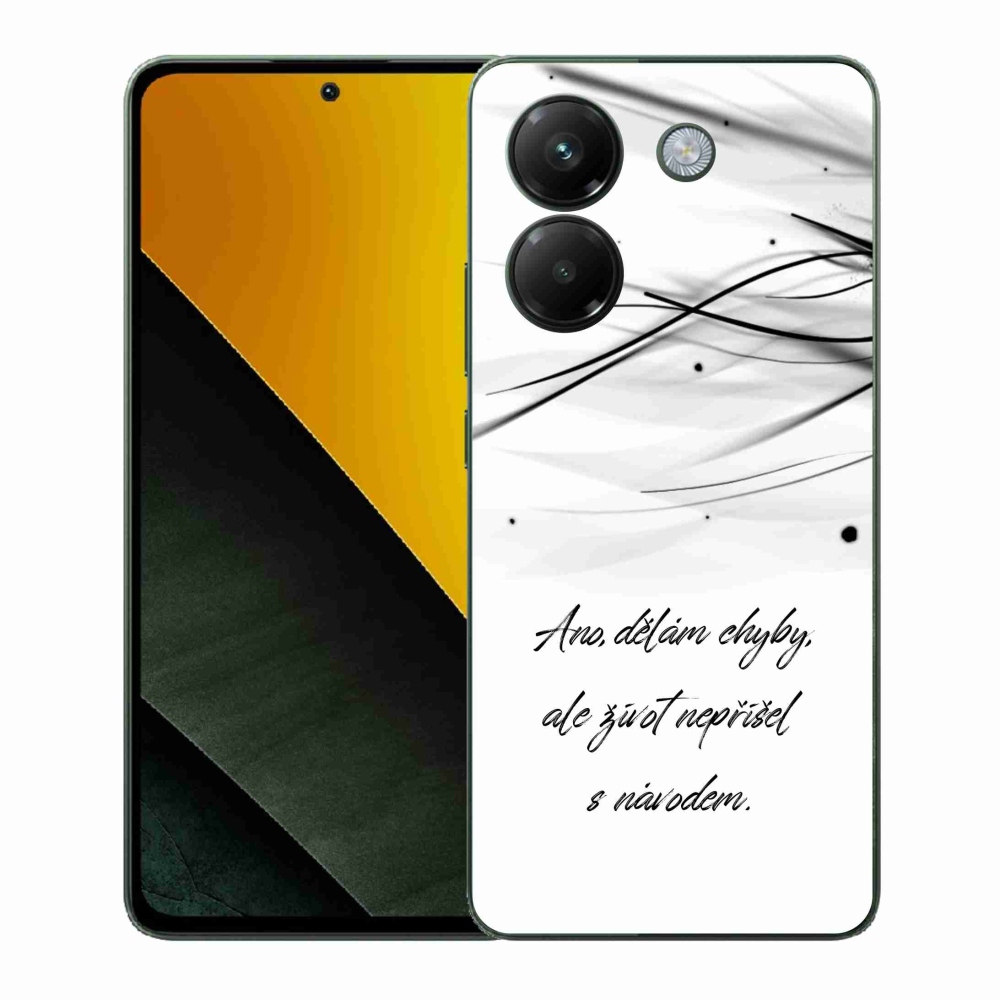 Gél borítás mmCase a Xiaomi Poco M7 Pro 5G számára - idézem fehér háttér