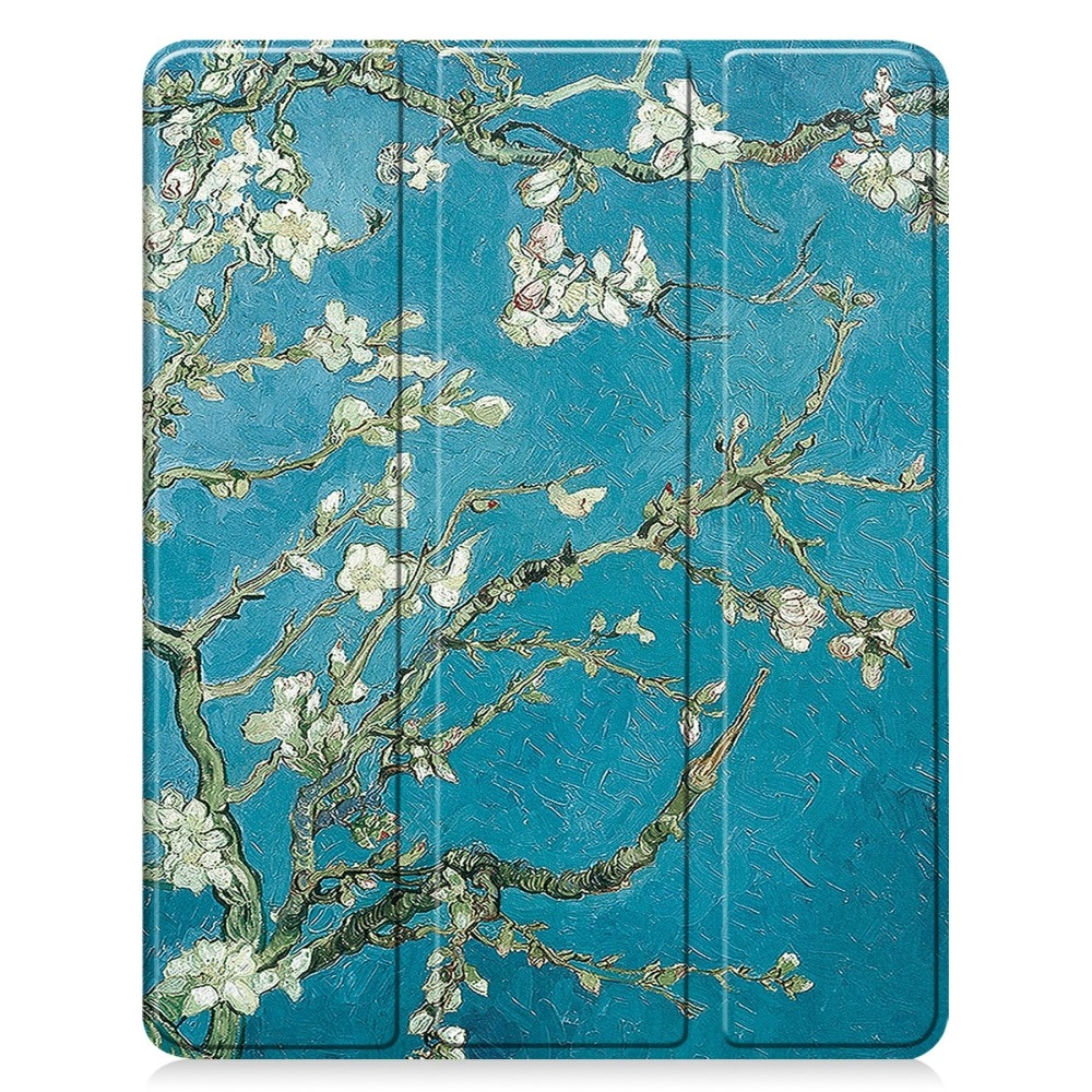 Patte Zárható tok iPad Pro 13 (2024) - Fehér virágok