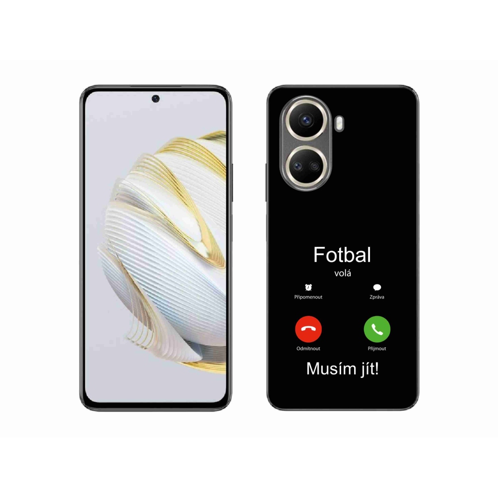 Gél borítás mmCase a Huawei Nova 10 SE-n - futballhívások fekete háttérrel