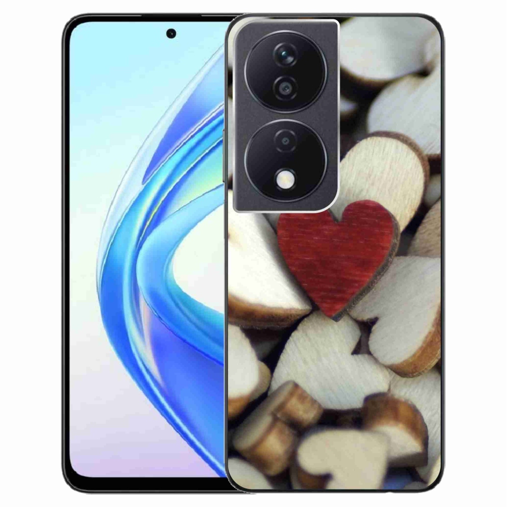 Zselés borítás mmCase a Honor X7b/Honor 90 Smart készülékhez - gravírozott piros szív