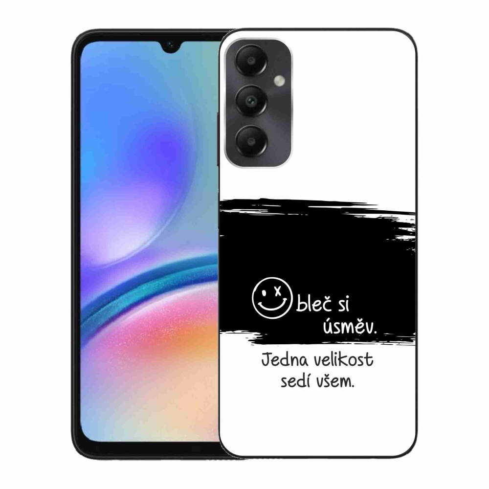 Gél borító mmCase Samsung Galaxy A05s készülékhez - vicces szöveg 8 fekete és fehér háttérrel