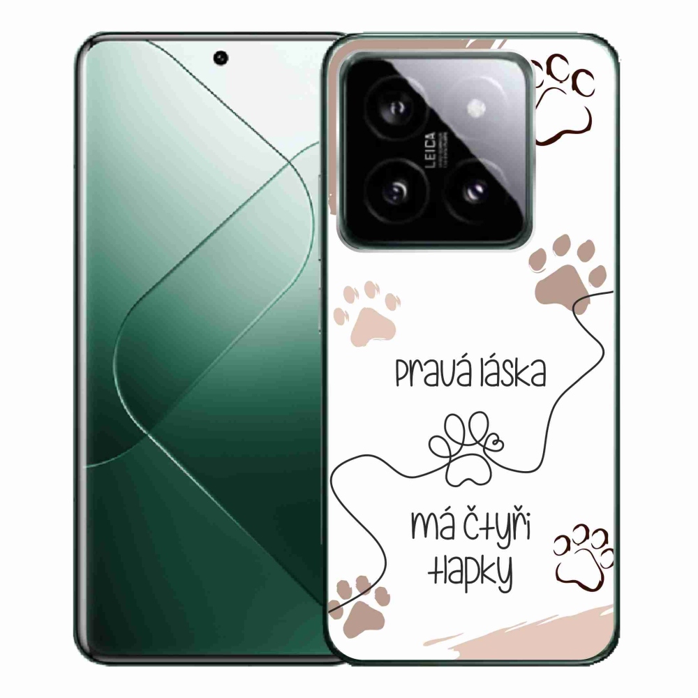 Gél borítás mmCase a Xiaomi 14 Pro-hoz - kutyamotívum 1 fehér háttér