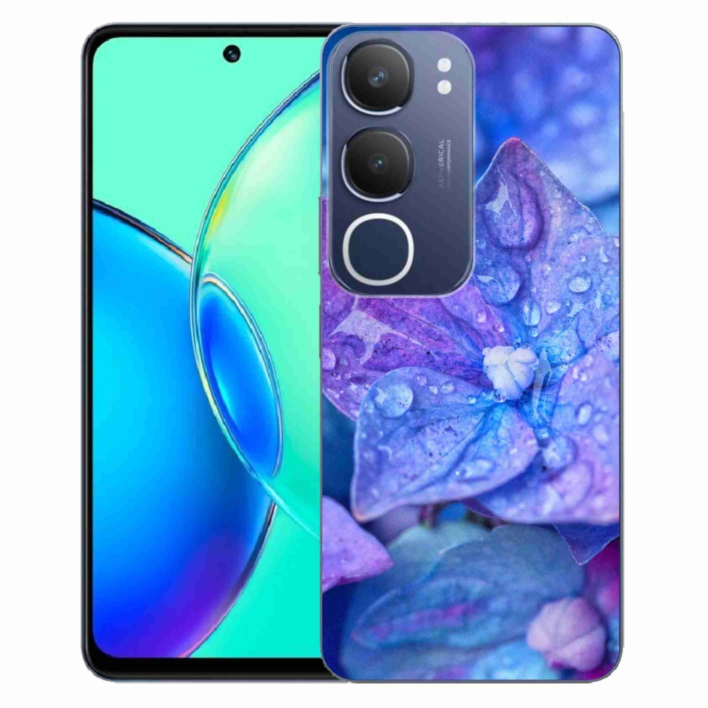 Gél védőhuzat mmCase Vivo Y19s készülékhez - lila virág