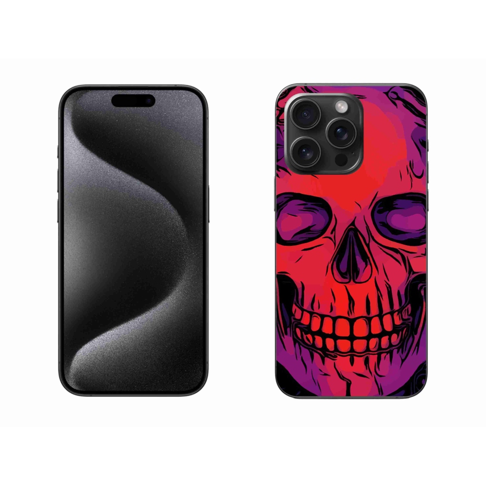 Gél tok mmCase iPhone 15 Pro Max készülékhez - koponya