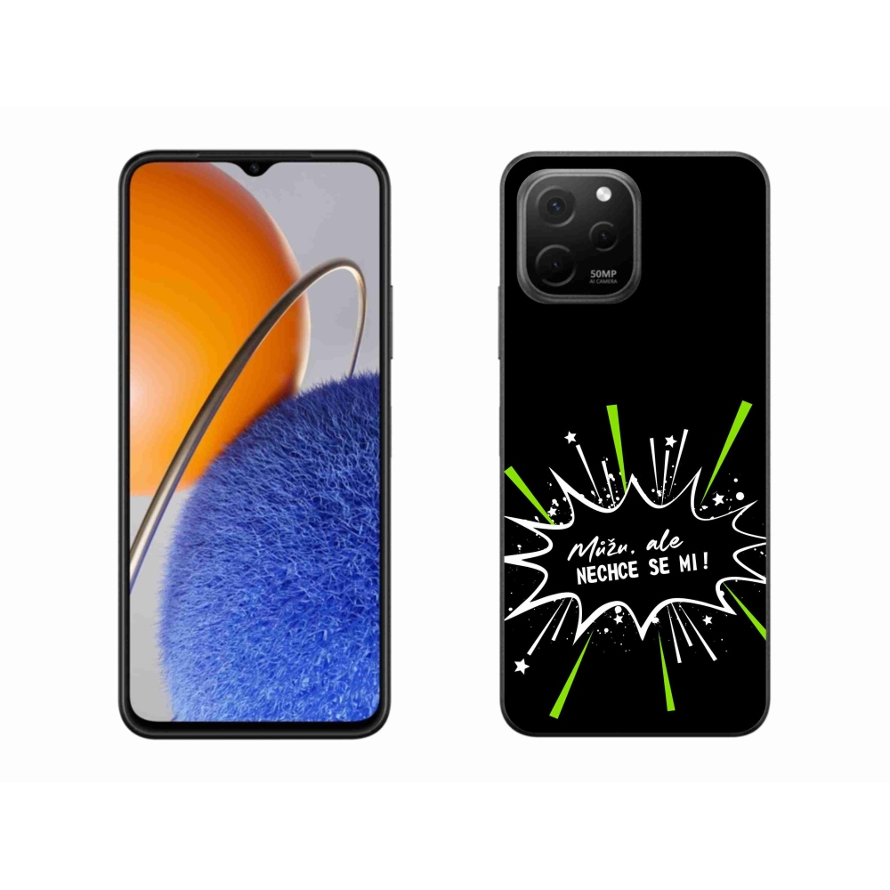 Gél borító mmCase a Huawei Nova Y61 készülékhez - vicces szöveg 11 fekete háttér
