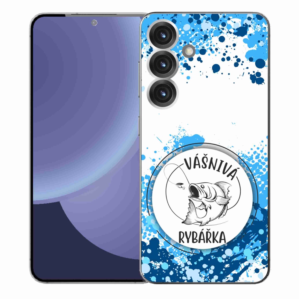 Gél borító mmCase Samsung Galaxy S25+ - szenvedélyes halásznő fehér háttérrel