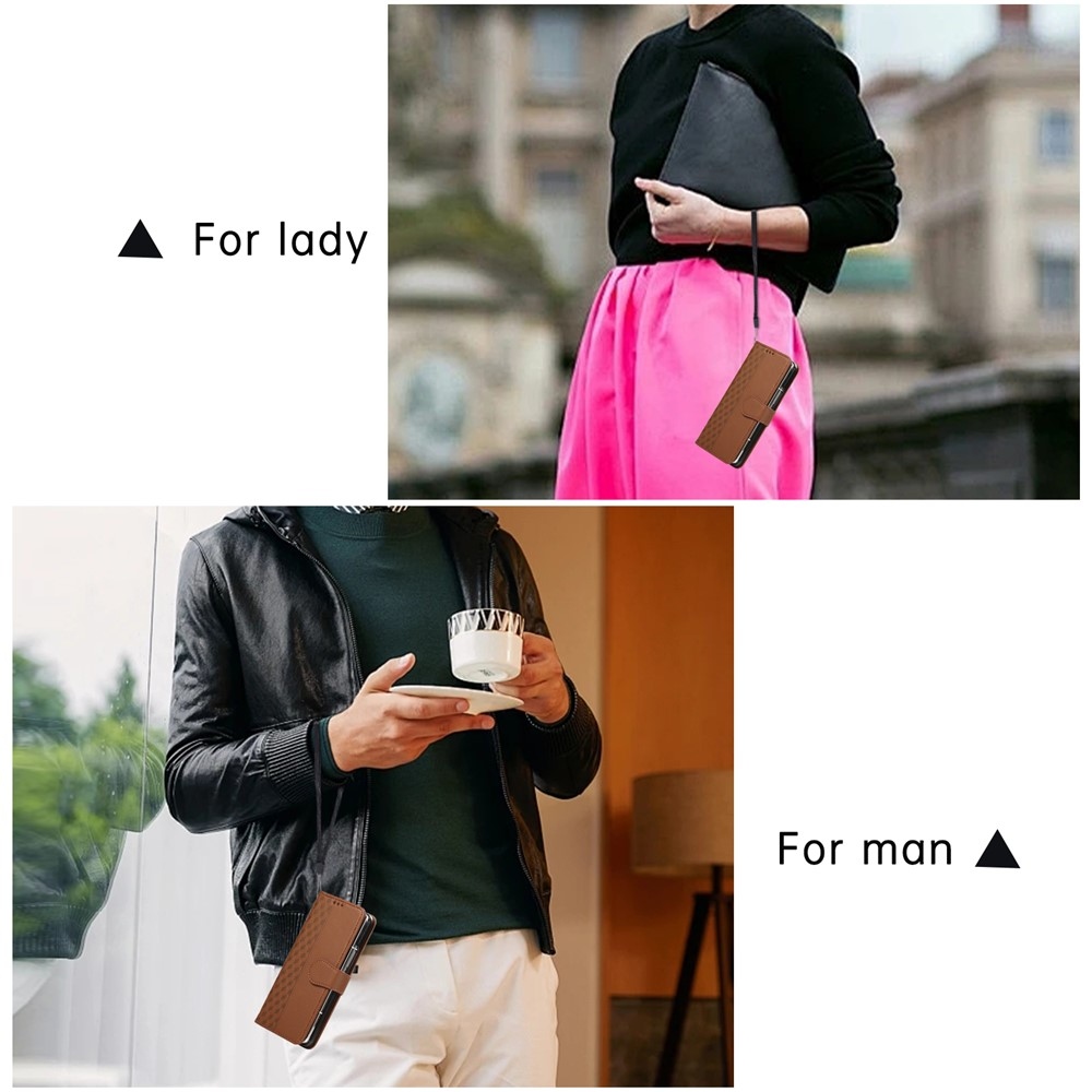 Gridy könyvtáska Samsung Galaxy Z Fold7 5G - barna színben