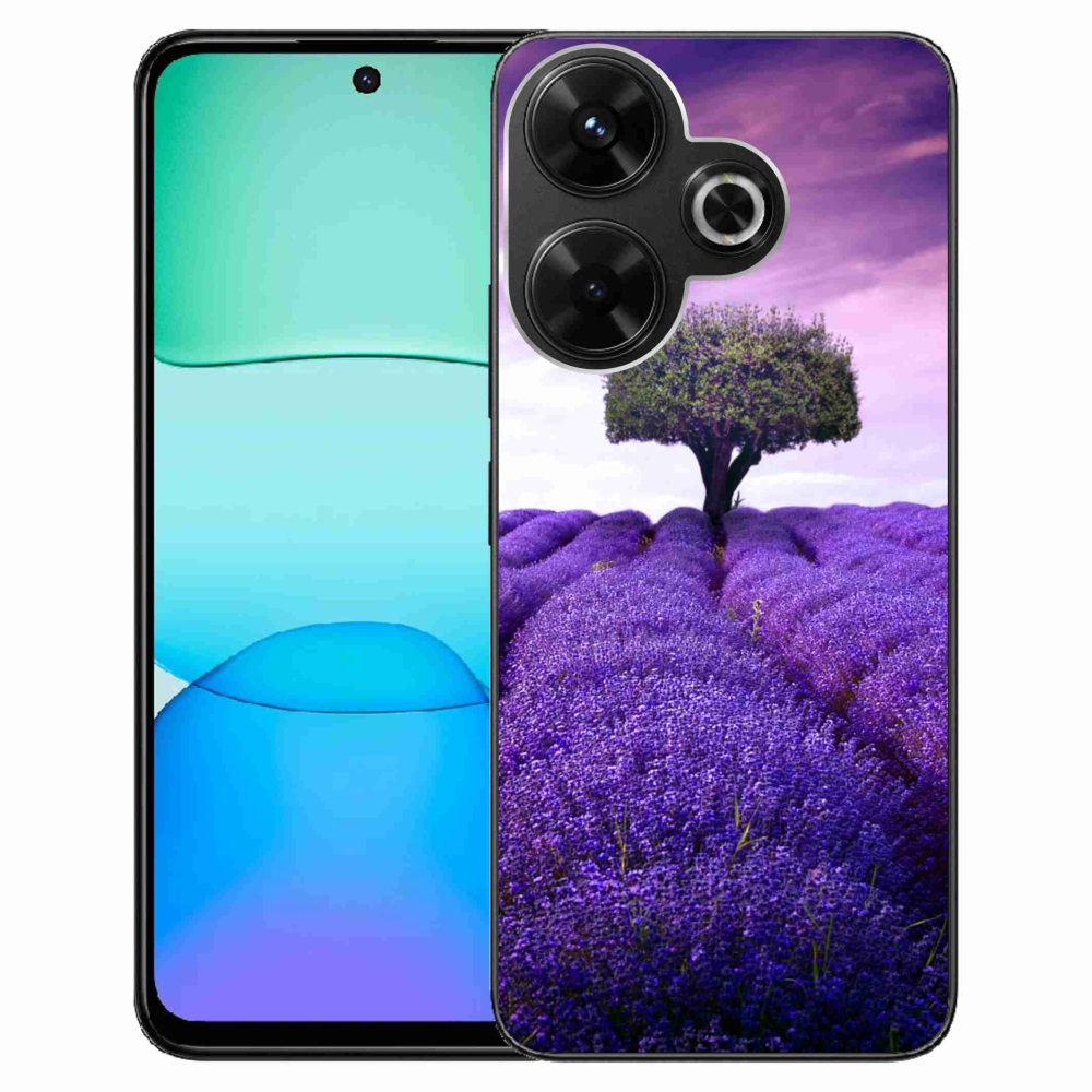 Gél borítás mmCase a Xiaomi Redmi 13 4G/Poco M6 4G számára - levendula réten