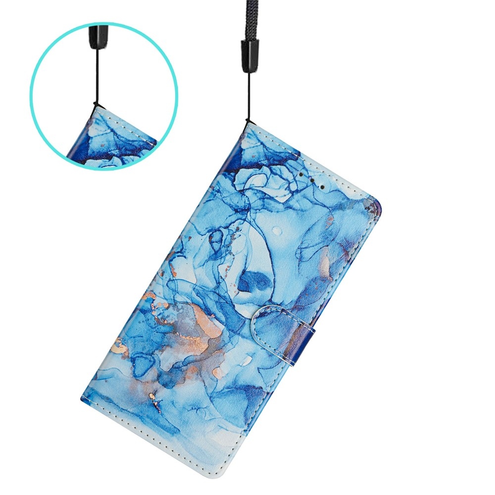 Biztonságos könyvtáska Xiaomi 15T Pro-hoz - kék márvány