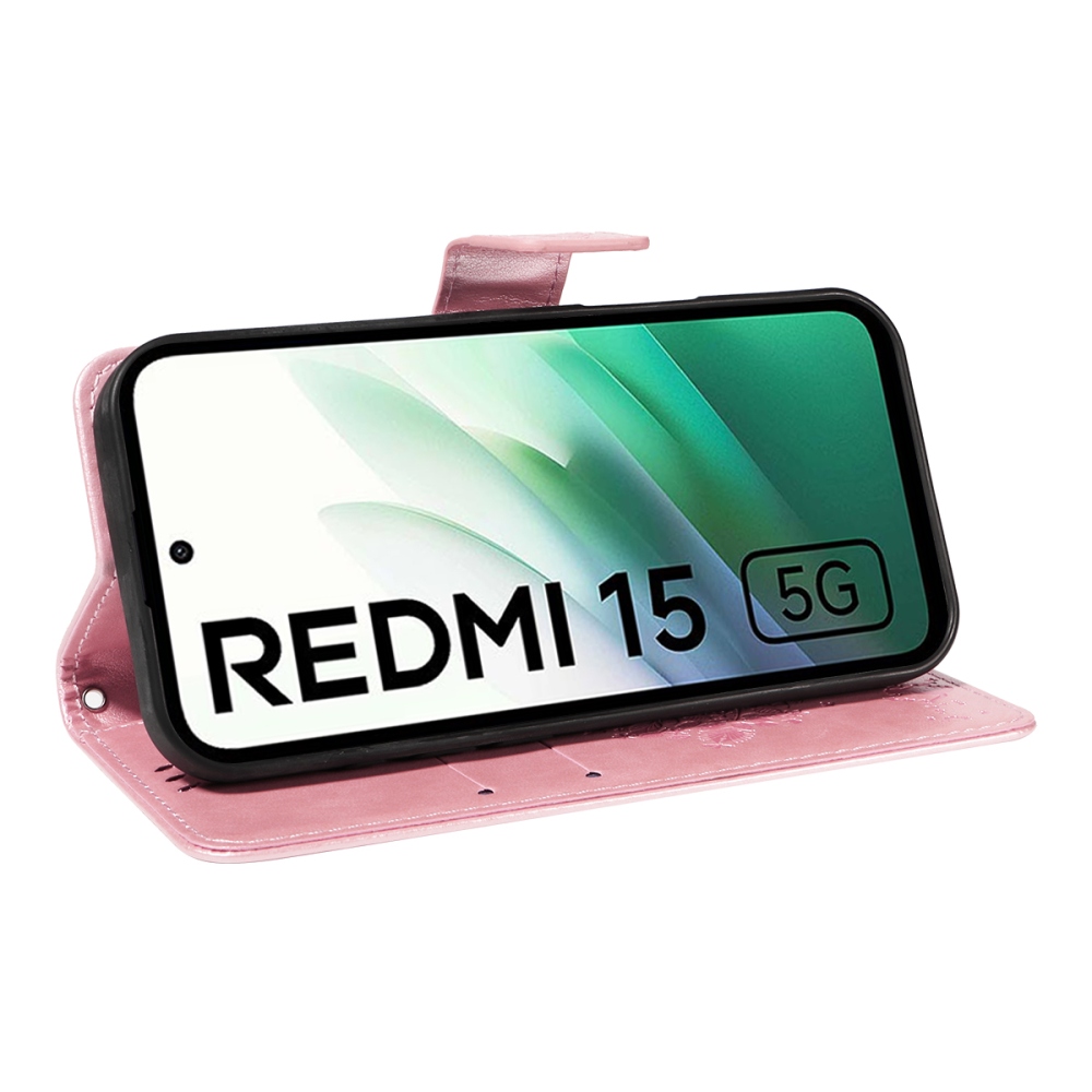 Fák könyve tok Xiaomi Redmi 15 4G (171mm) - rózsaarany