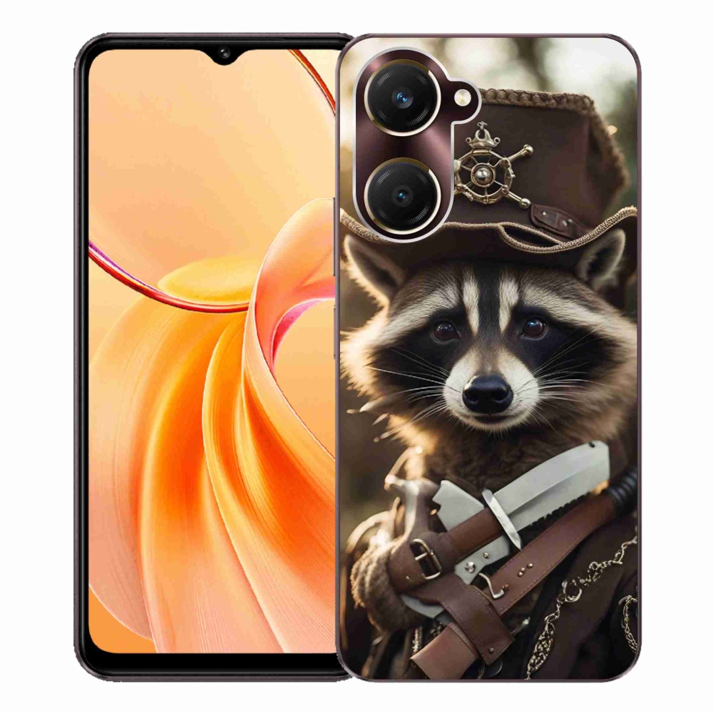 Gél borító mmCase a Vivo Y28s 5G-hez - mosómedve egyenruhában