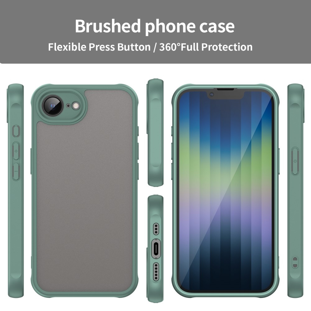 Gél tok fix hátlappal iPhone 16e készülékhez - zöld