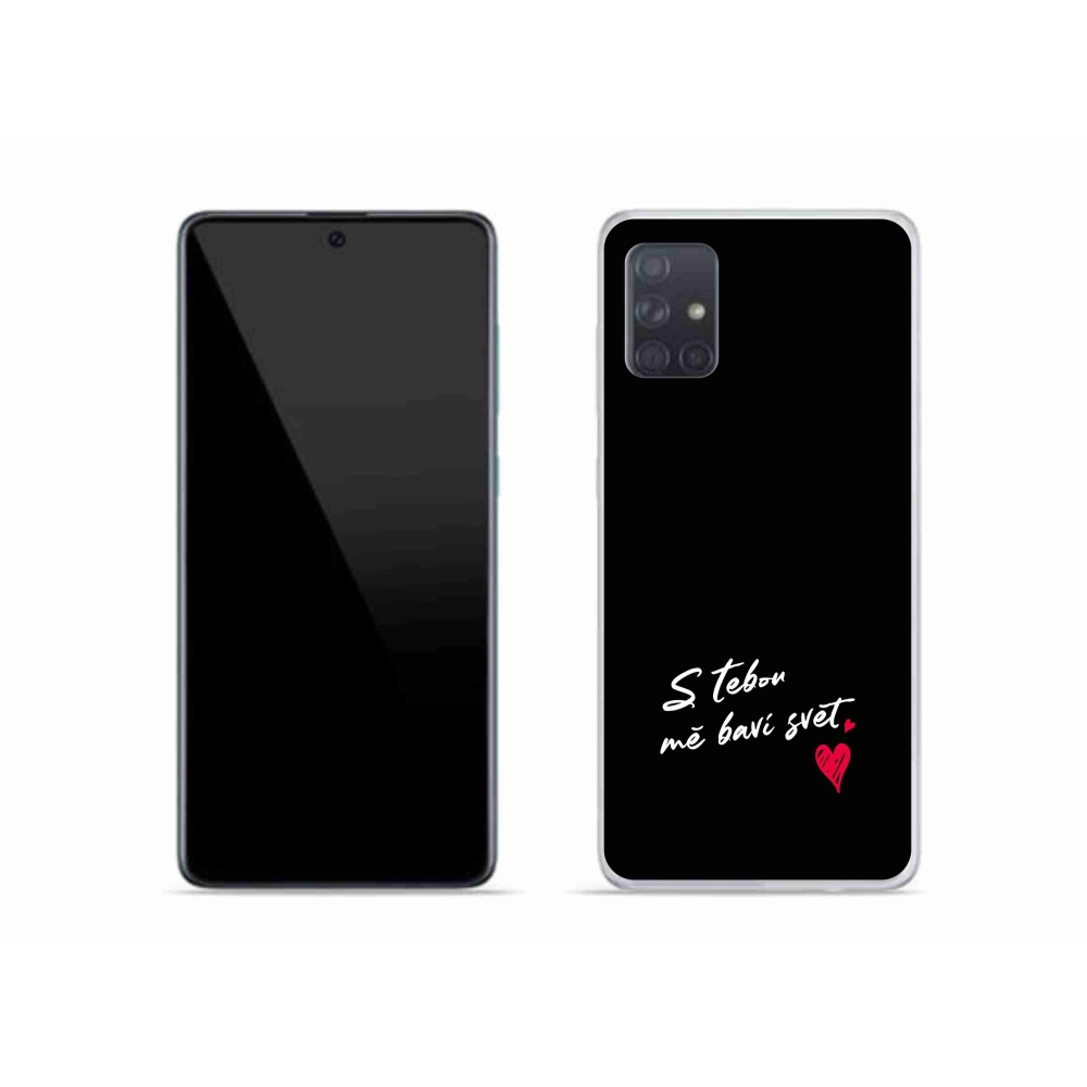 Gél borítás mmCase Samsung Galaxy A51 - text in love 1 fekete háttér