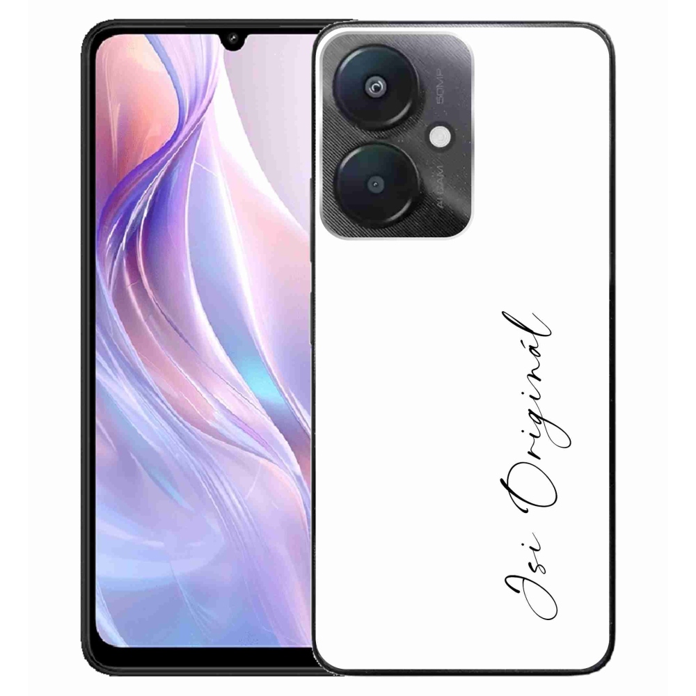 Gél borító mmCase a Xiaomi Redmi 13C 5G - te vagy az eredeti fehér háttérrel