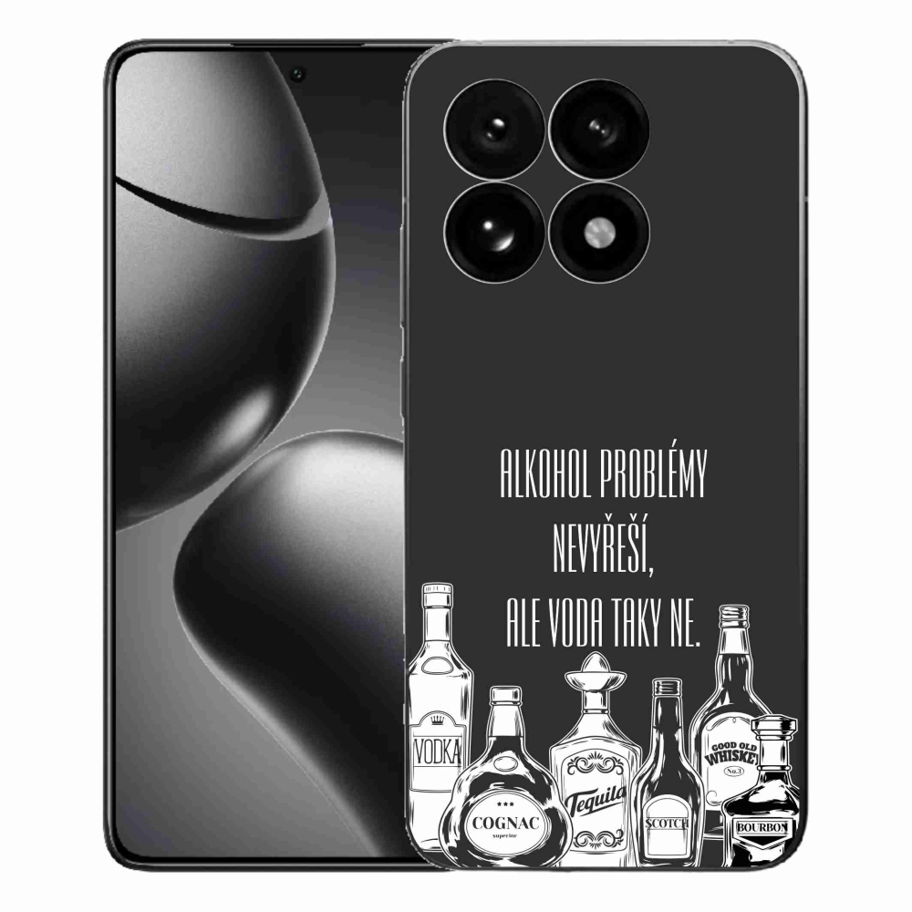 Gél borító mmCase a Xiaomi 15T-hez - vicces szöveg fekete háttérrel