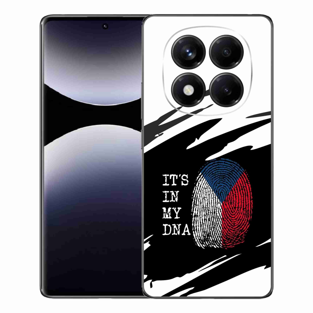 Gél borító mmCase a Xiaomi Redmi Note 14 Pro számára - zászlós ujjlenyomat fekete és fehér háttérrel