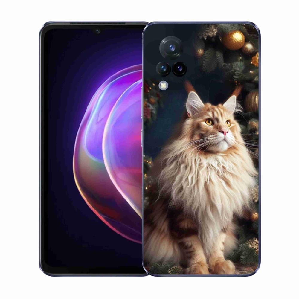 Gél borító mmCase a Vivo V21 4G/5G készülékhez - macska a fánál