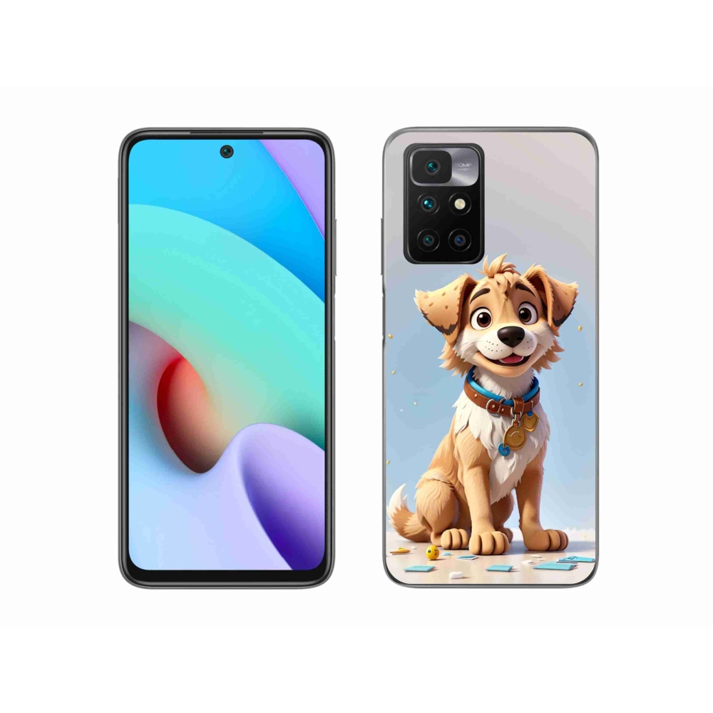 Zselés borítás mmCase a Xiaomi Redmi 10/Redmi 10 (2022) - rajzfilm kölyökkutyához