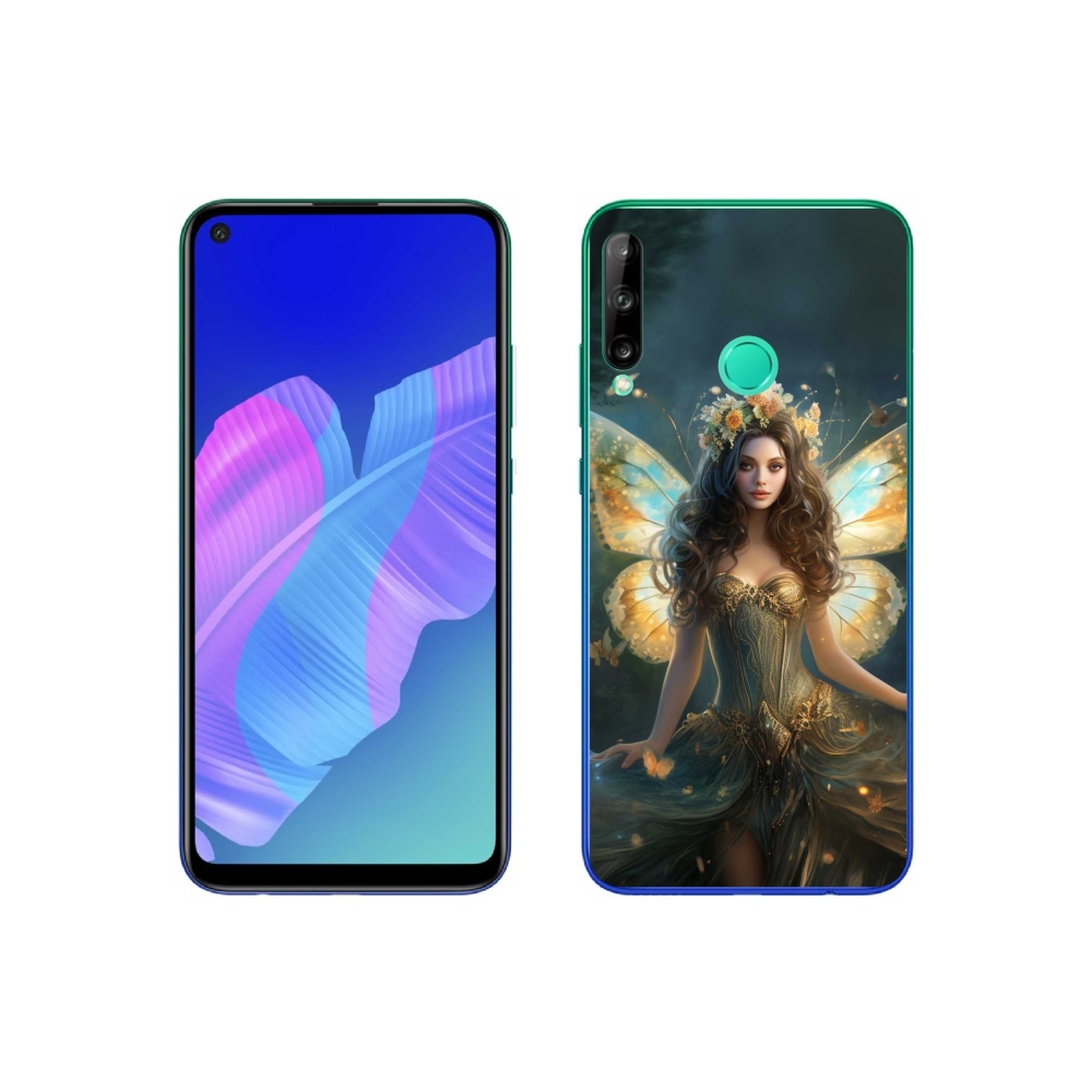 Gél borítás mmCase a Huawei P40 Lite E - pillangó nő számára