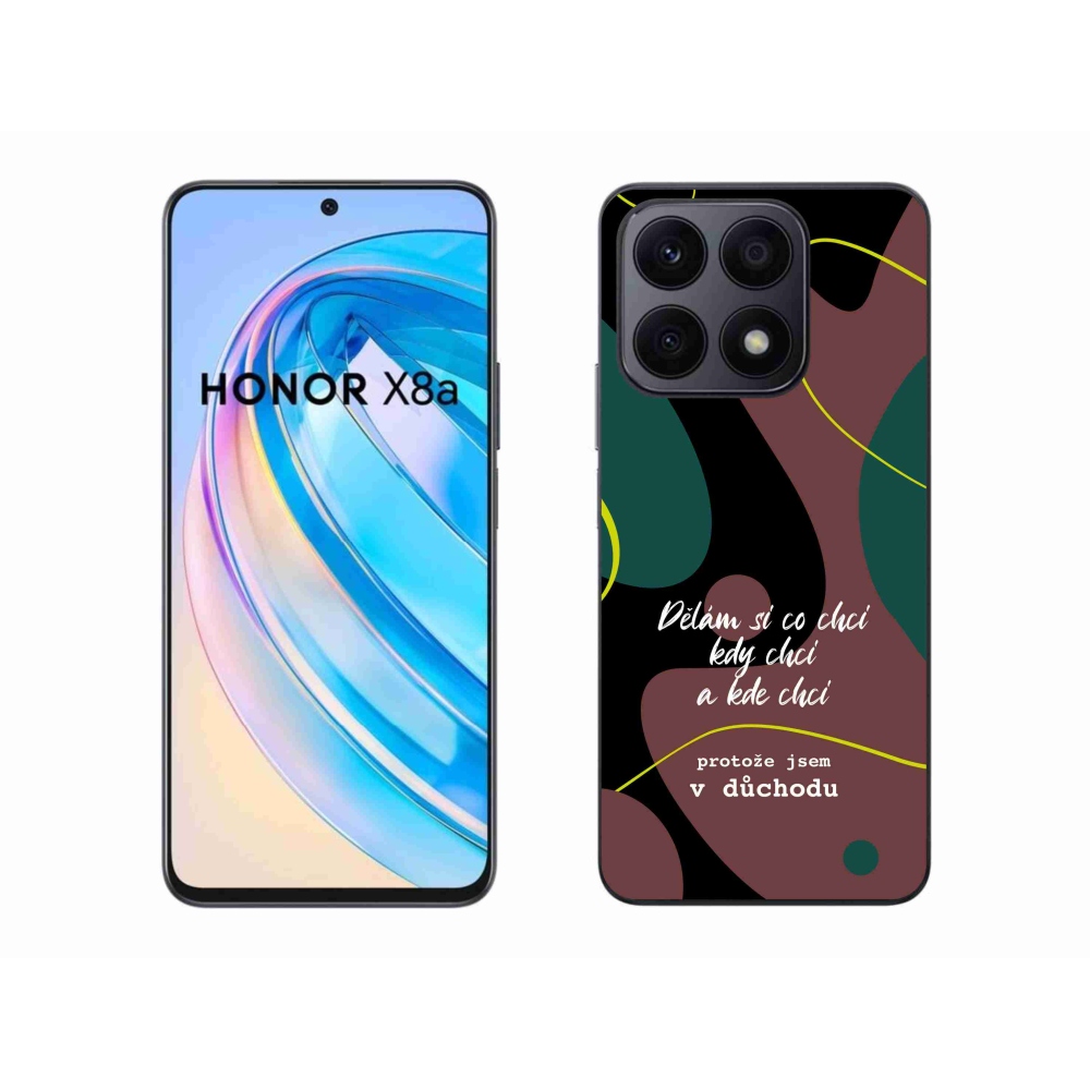 Gél borító mmCase a Honor X8a készülékhez - vicces szöveg 10 fekete háttér