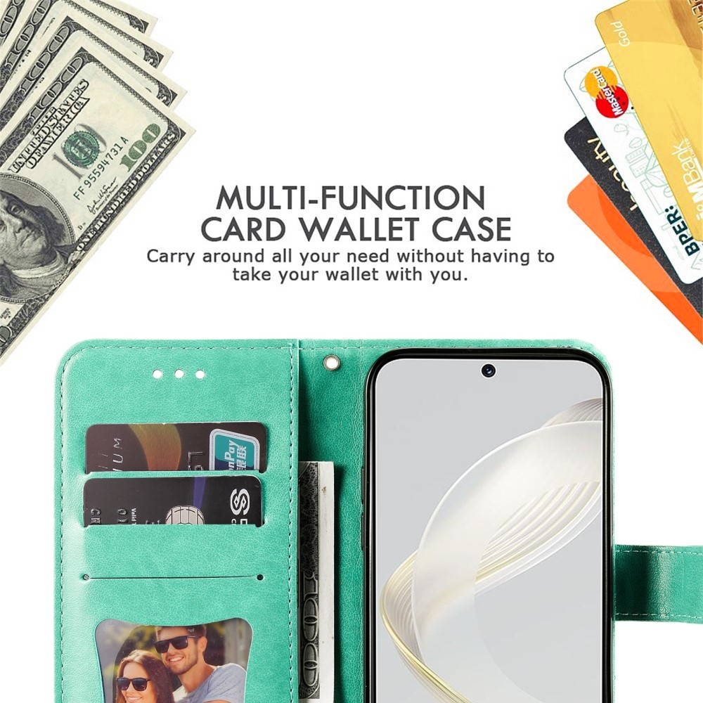 Mandala könyvtáska Huawei Nova 11 készülékhez - teal színű