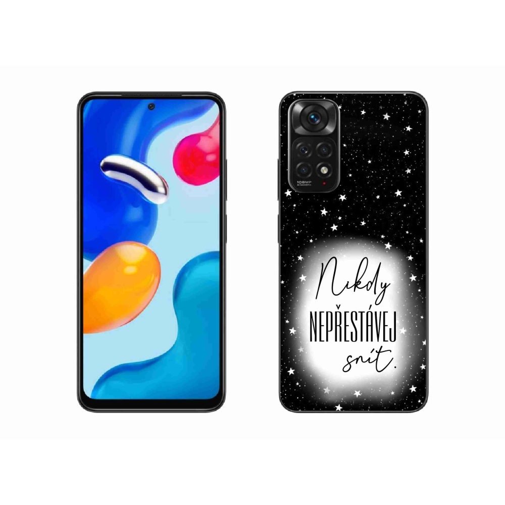 Gél borítás mmCase a Xiaomi Redmi Note 11 4G-hez - idézet 1 fehér és fekete háttérrel