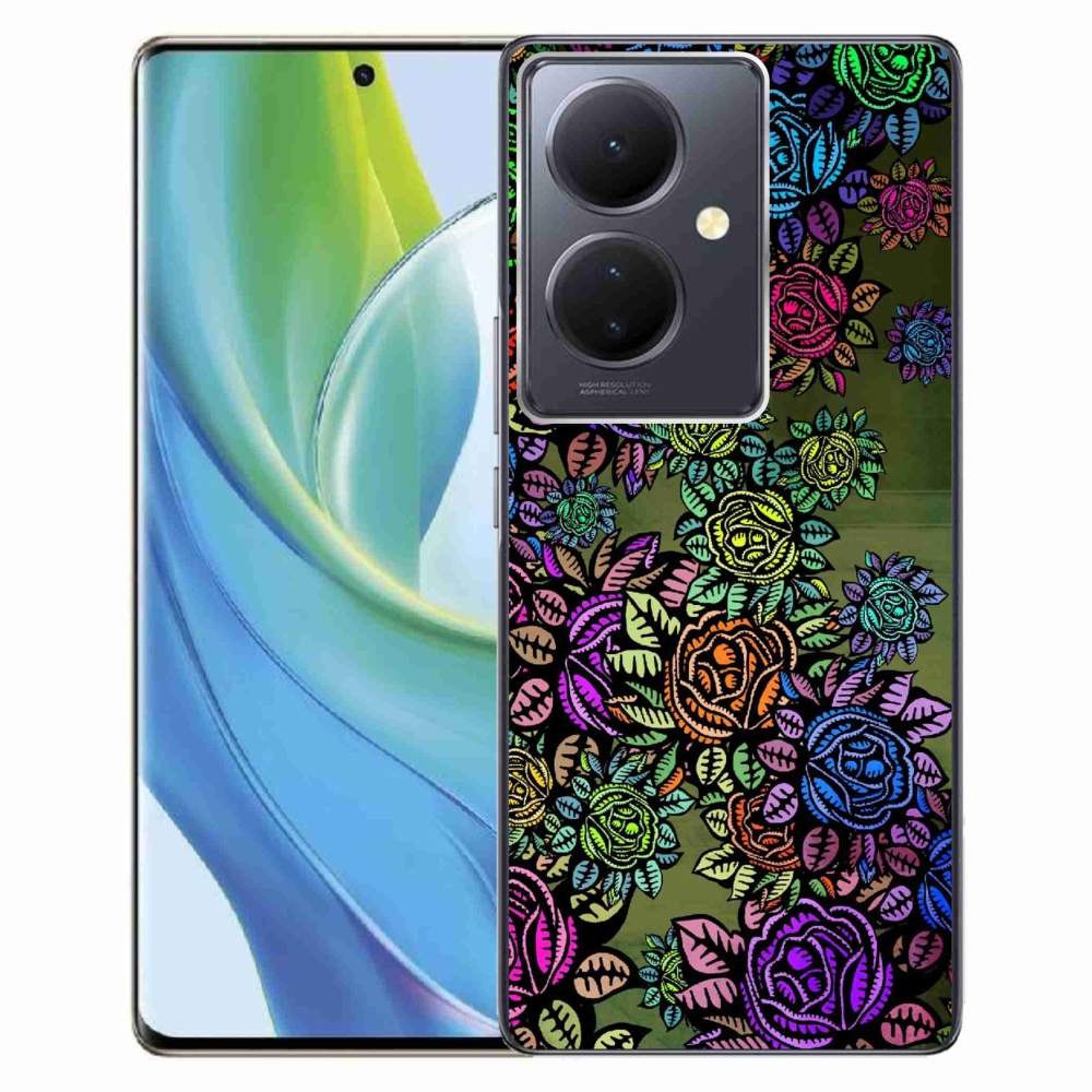 Gél borító mmCase a Vivo V29 Lite 5G készülékhez - virágok 6