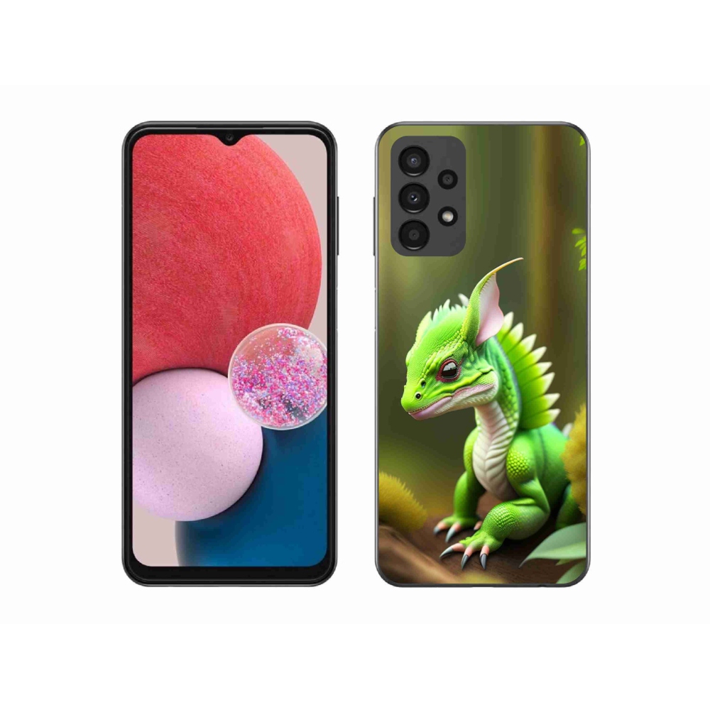 Zselés borítás mmCase Samsung Galaxy A13 4G - zöld sárkányhoz