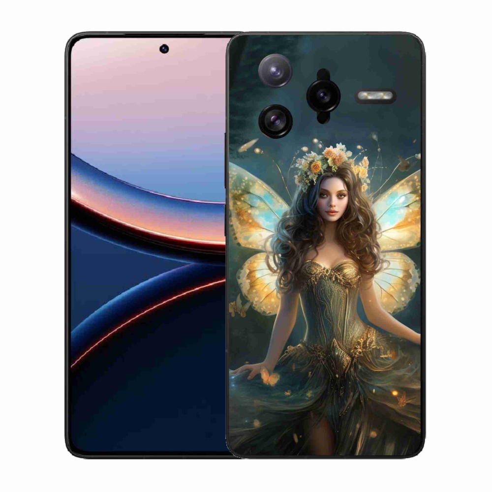 Gél borítás mmCase a Xiaomi Poco F7 Ultra számára - pillangó nő