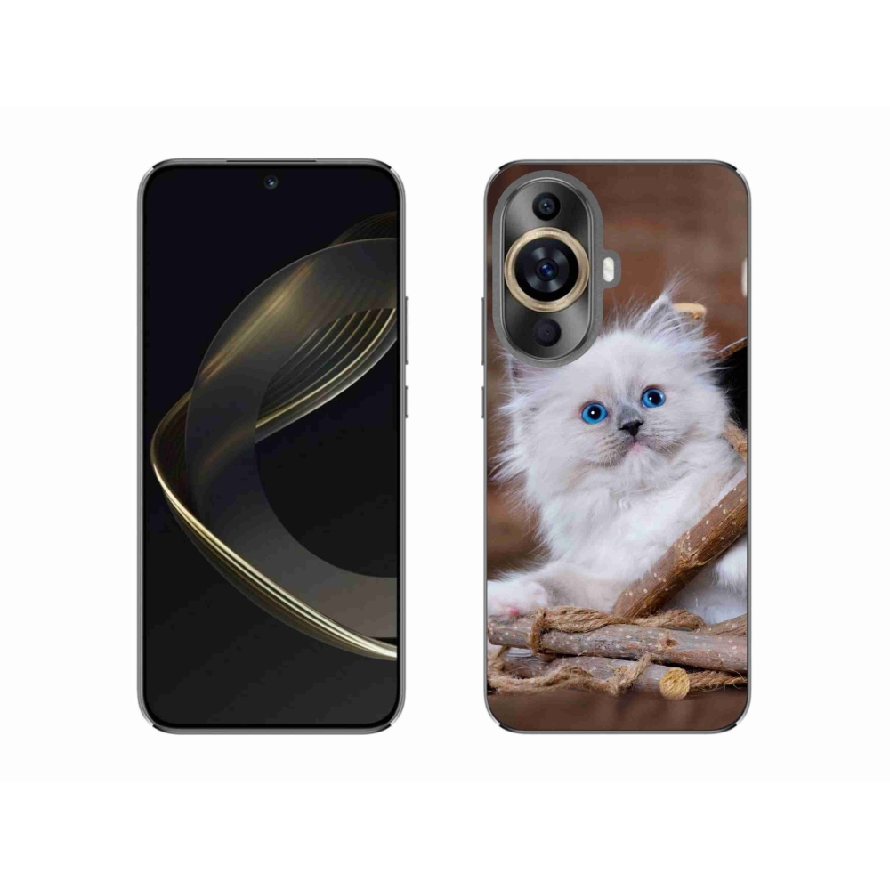 Gél borítás mmCase a Huawei Nova 11 készülékhez - fehér cica