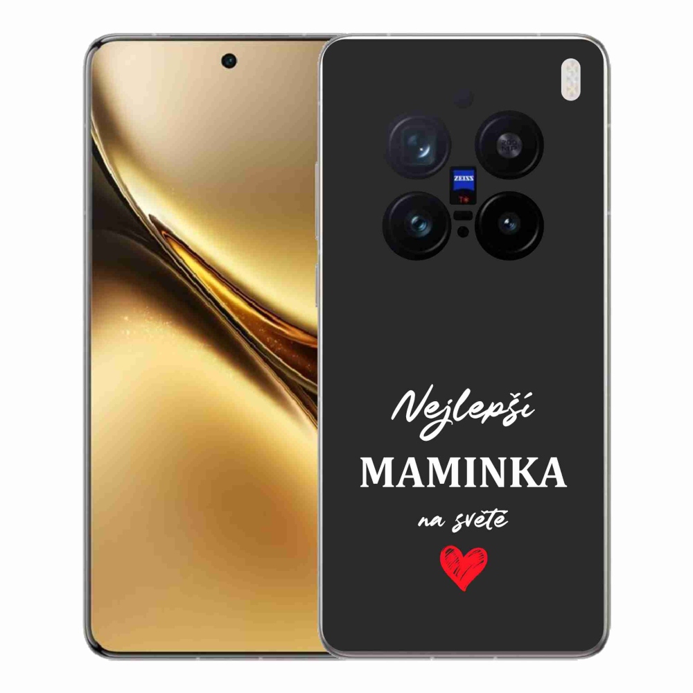 Gél borító mmCase a Vivo X200 Pro 5G - legjobb anya 1 fekete háttérrel