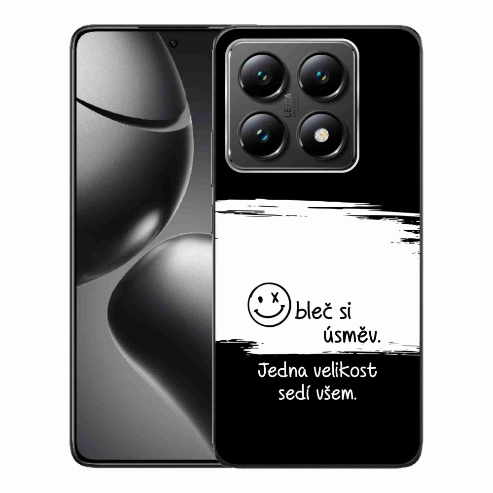 Gél borító mmCase a Xiaomi 14T számára - vicces szöveg 8 fehér és fekete háttérrel