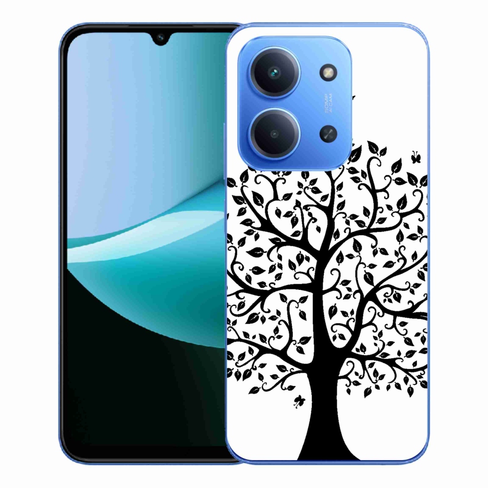 Gél borítás mmCase a Xiaomi Redmi 15C 4G/5G (173mm) - fekete és fehér fa