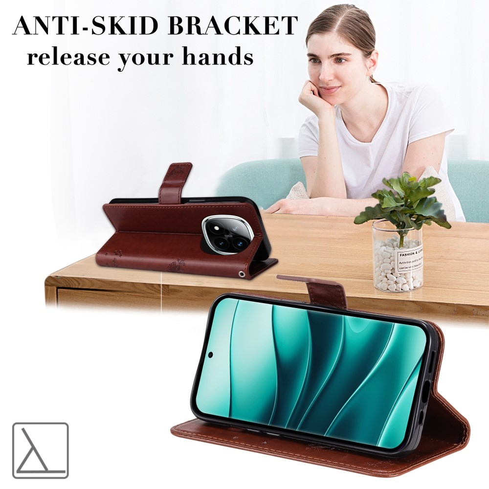 Fák könyve tok Xiaomi Redmi Note 14 Pro 5G/Poco X7 5G/Note 14 Pro+ 5G - barna színben