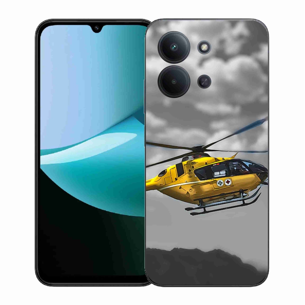 Gél borítás mmCase a Xiaomi Redmi 15C 4G (171mm)/Poco C85 4G (171mm) - sárga helikopterhez