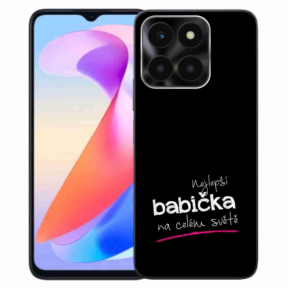 Gél borító mmCase a Honor X6a számára - Legjobb nagyi 4 fekete háttérrel