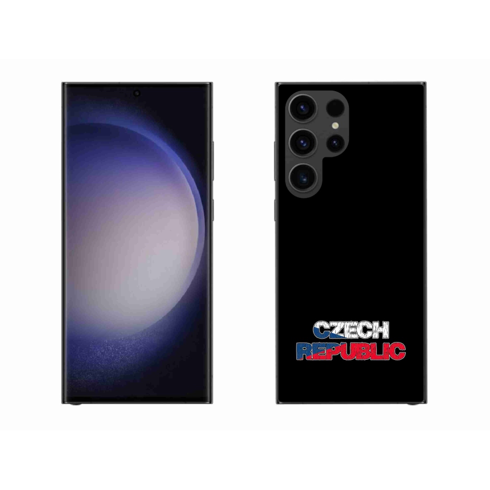 Zselés borítás mmCase Samsung Galaxy S23 Ultra 5G - Csehország fekete háttérrel