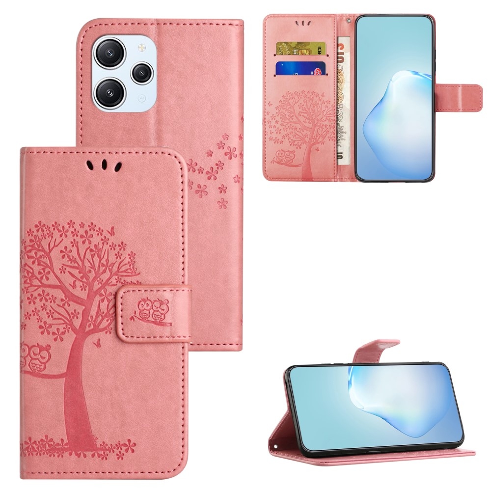 Fa könyv tok a Xiaomi Redmi 12 4G/5G készülékhez - rózsaszínű