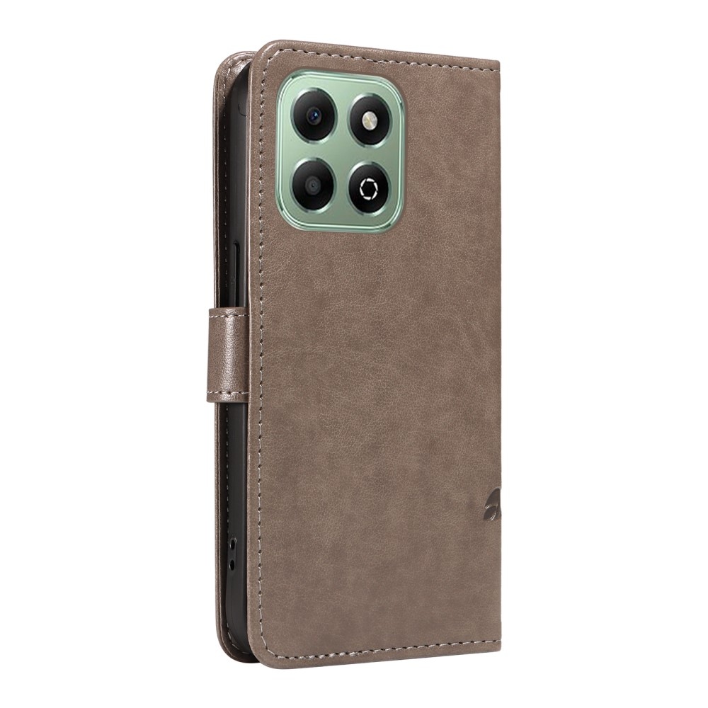 Virágos könyvtáska a Honor X6b készülékhez - szürke