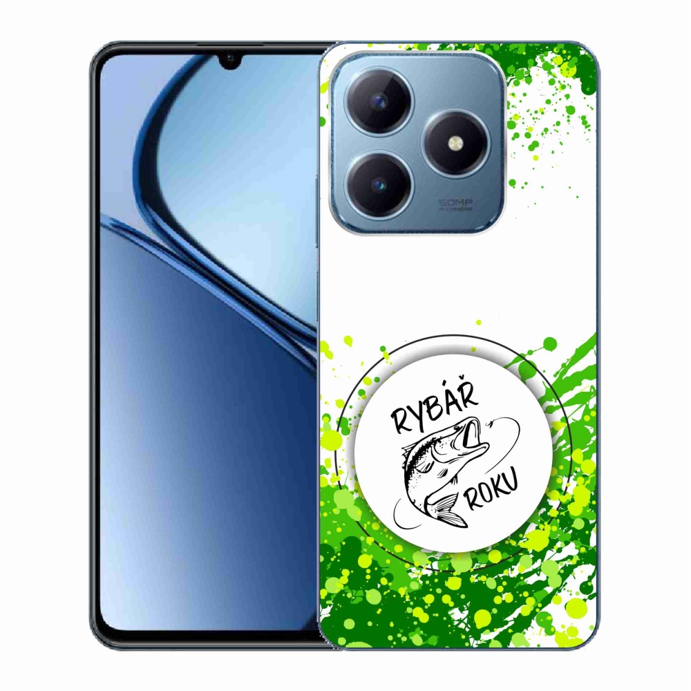 Gél borító mmCase a Realme C63-on - az év halászának fehér háttere