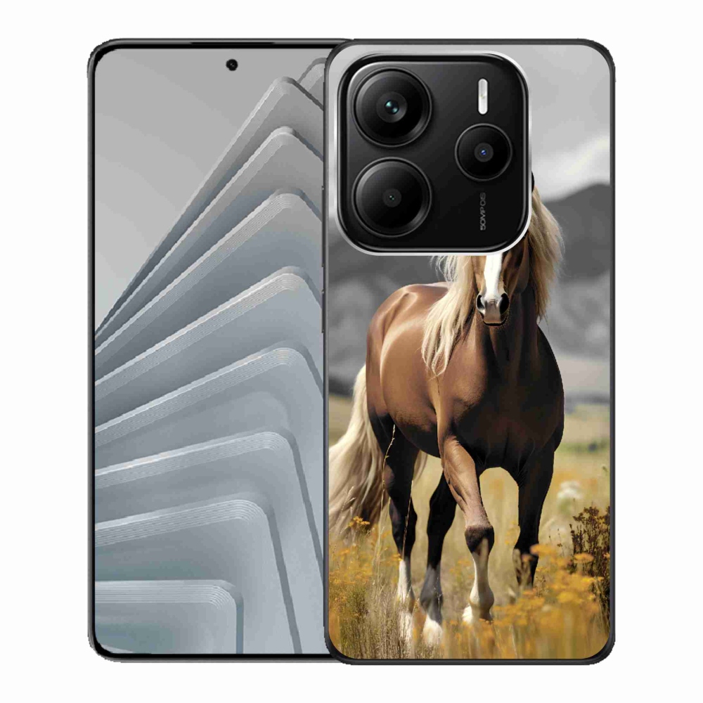 Zselés borítás mmCase a Xiaomi Redmi Note 14 5G - barna lóhoz 1