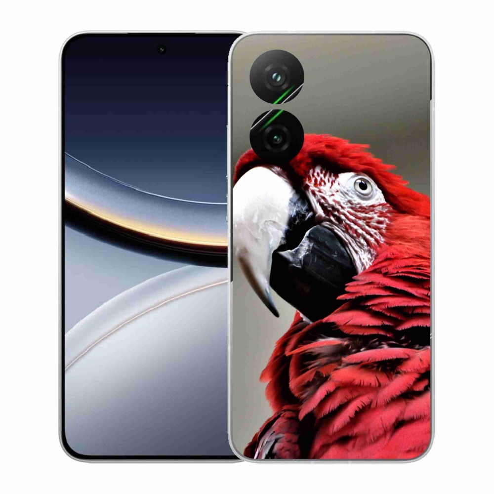 Gél borítás mmCase a Xiaomi Poco F7 5G-hez - papagáj ara piros