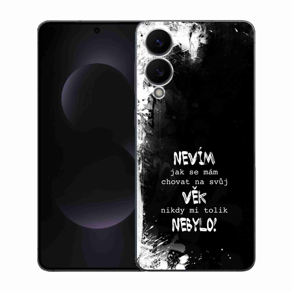 Gél borító mmCase Samsung Galaxy S25 Edge készülékhez - vicces szöveg 14 fekete háttér