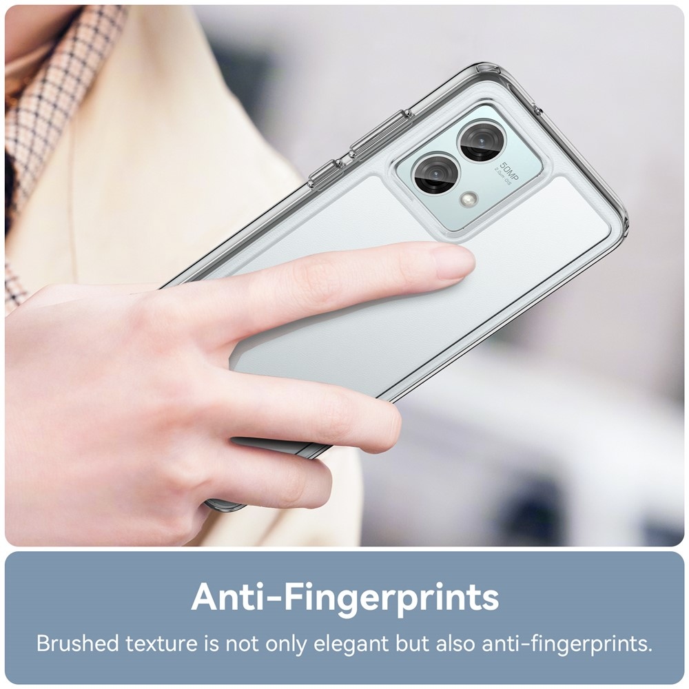 Zselés tok kemény hátlappal Motorola Moto G84 5G - átlátszó