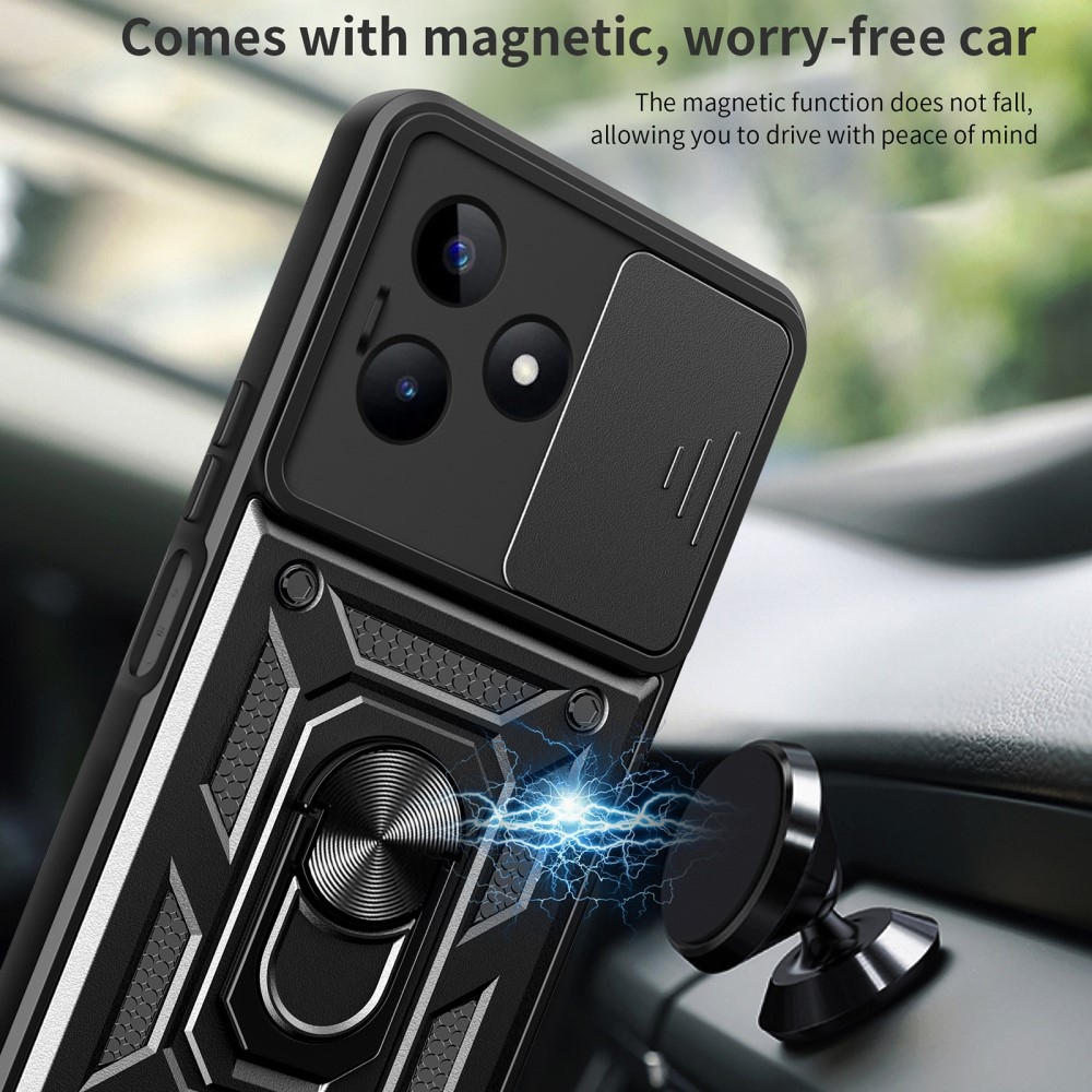 Csúszásálló borítás a Realme C51/C53 készülékhez - fekete