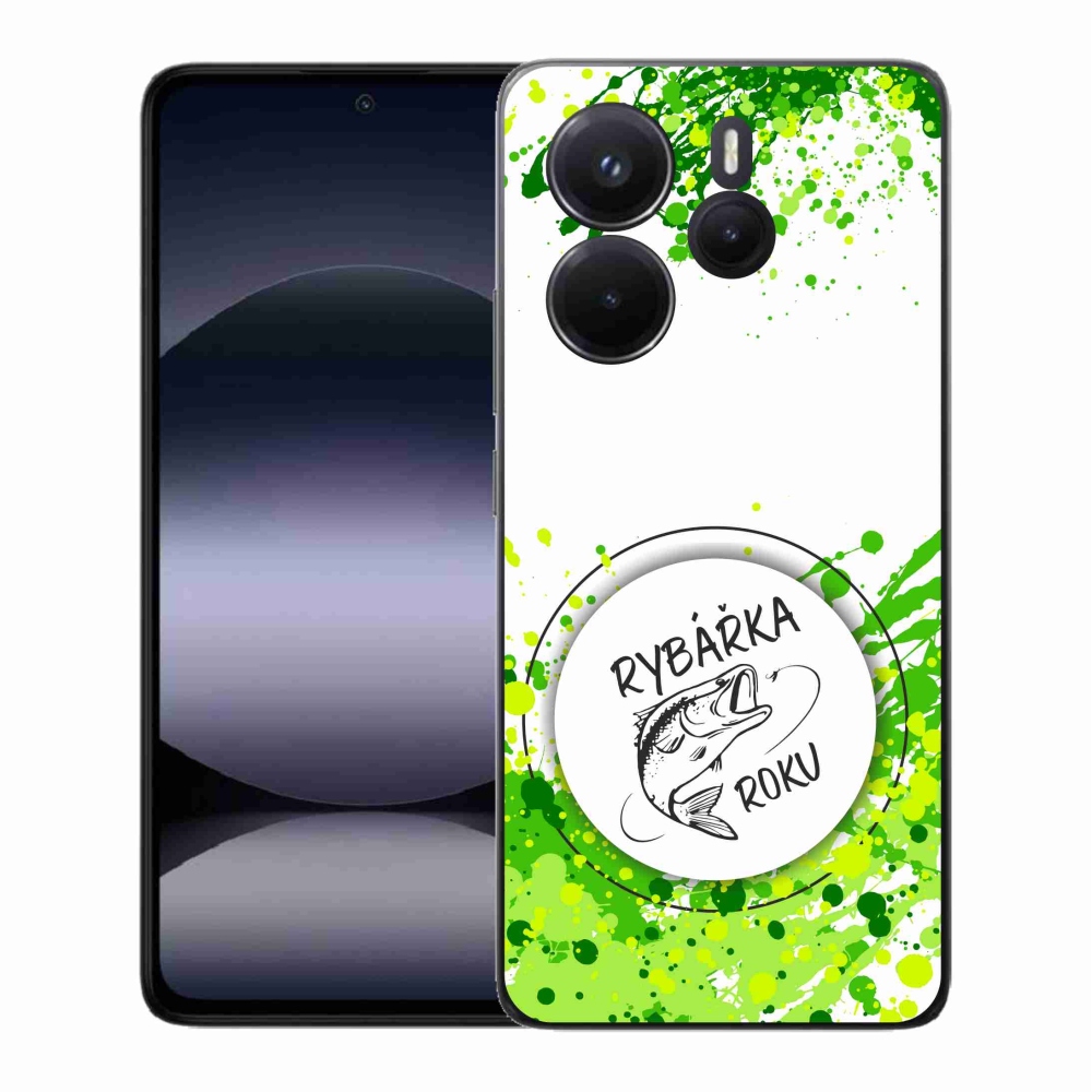 Gél borító mmCase a Xiaomi Redmi Note 14-hez - az év halászának fehér háttere