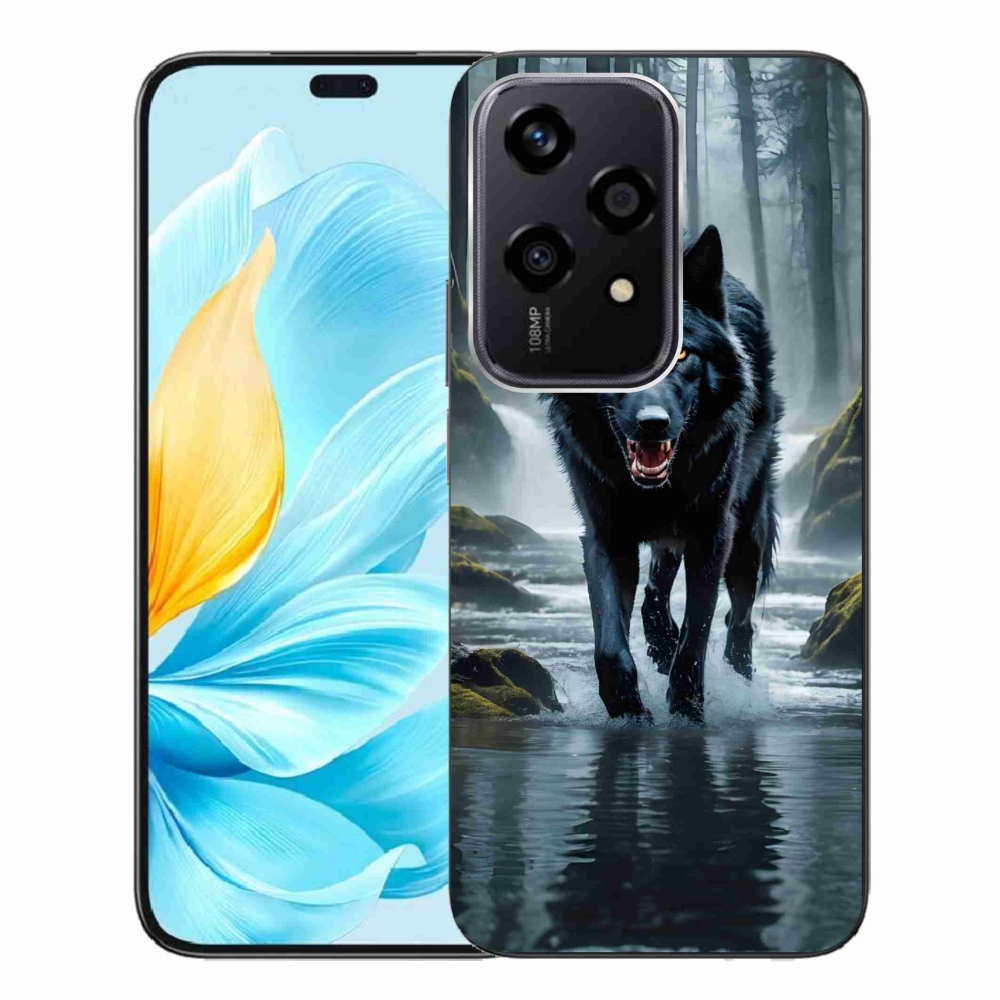 Zselés borítás mmCase a Honor 200 Lite 5G készülékhez - fekete farkas